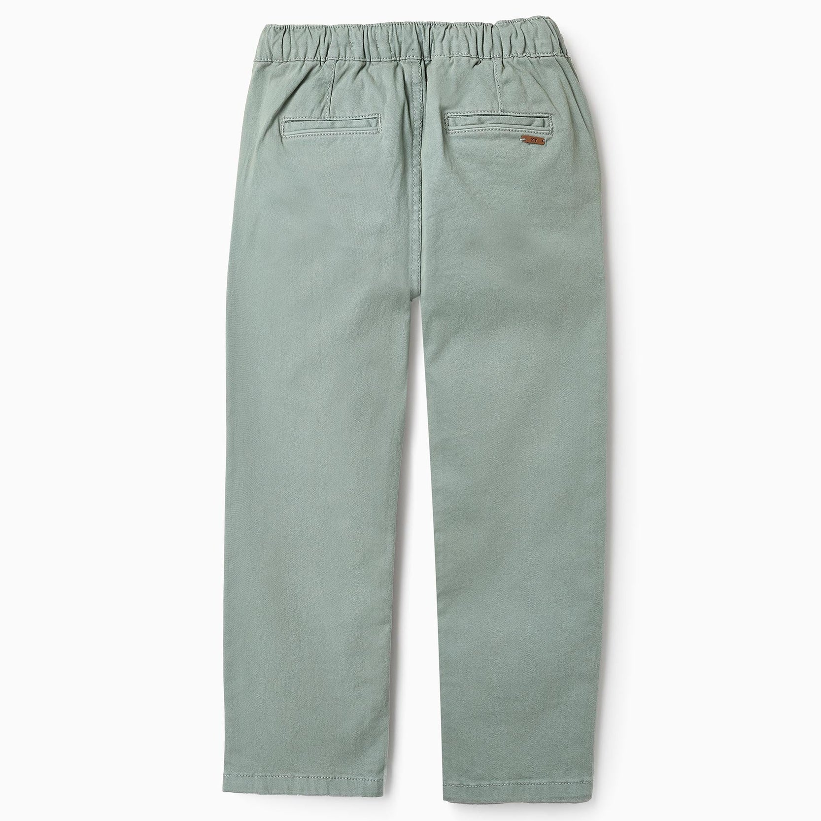 Twill Drawstring Trousers for Boys, Green