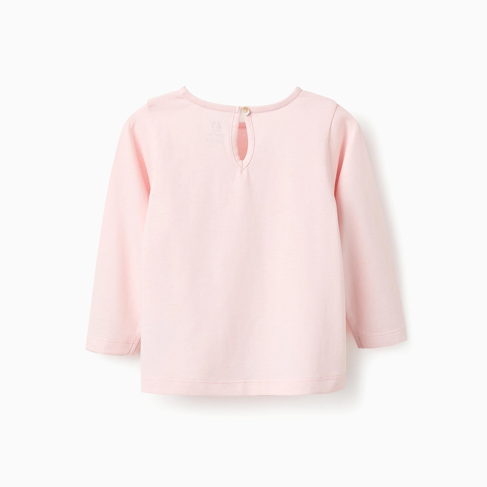 Long-sleeved Cotton T-shirt for Baby Girls 'Paris', Pink