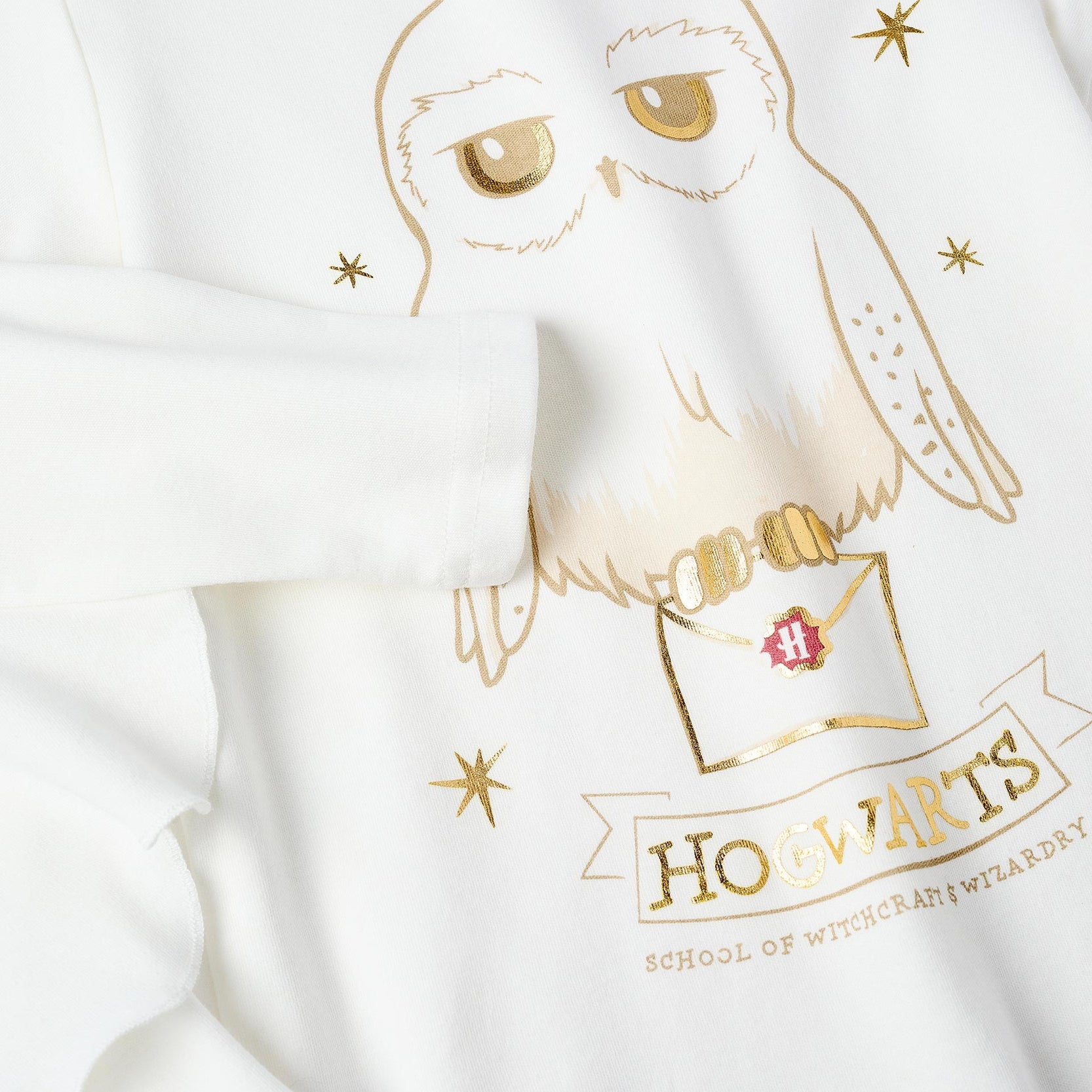 Cotton Pyjama with Wings for Girls 'Harry Potter', White/Beige