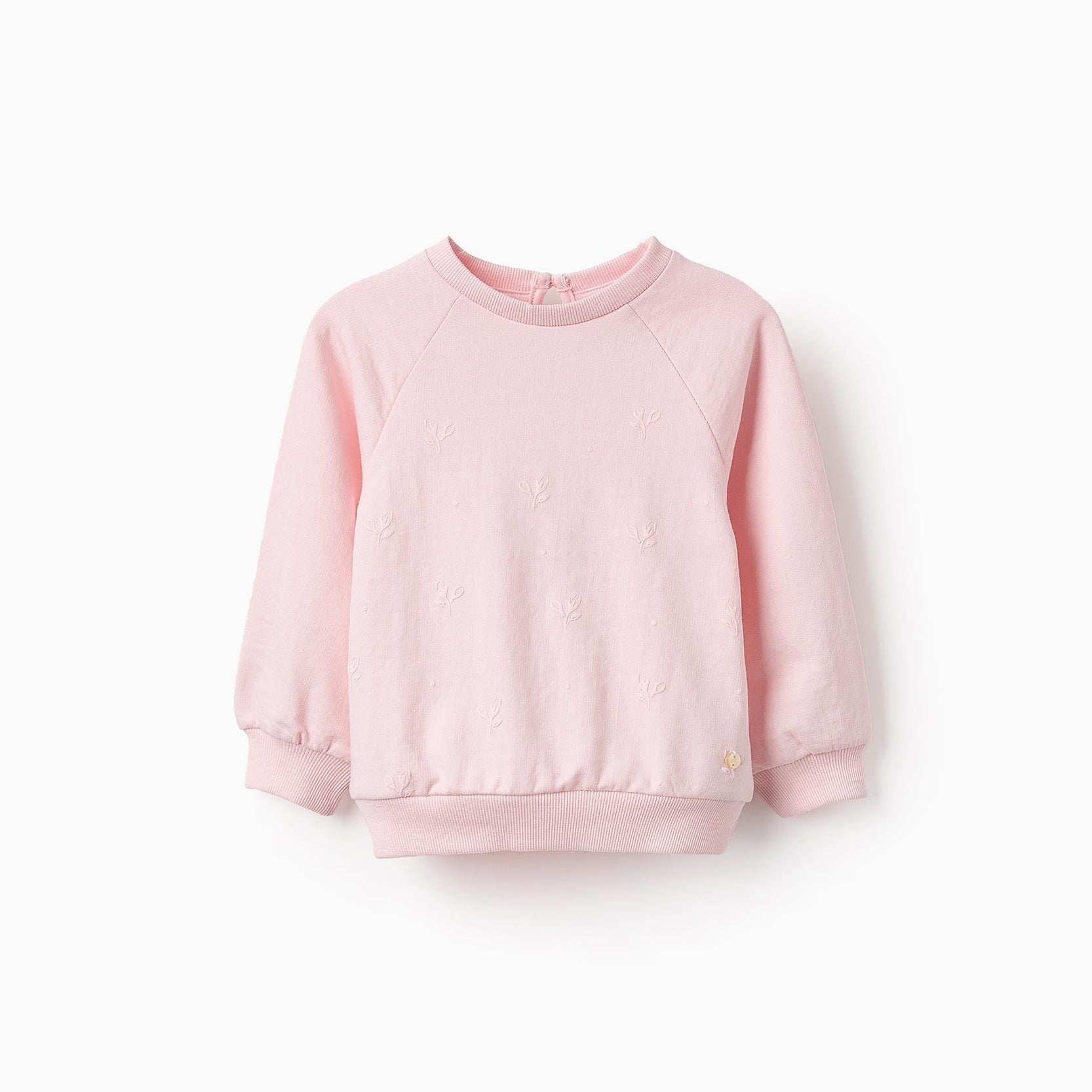 Sweatshirt with Embossed Print for Baby Girls, Pink