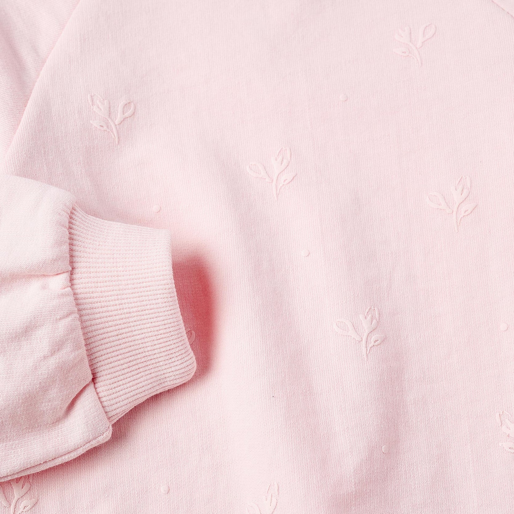 Sweatshirt with Embossed Print for Baby Girls, Pink