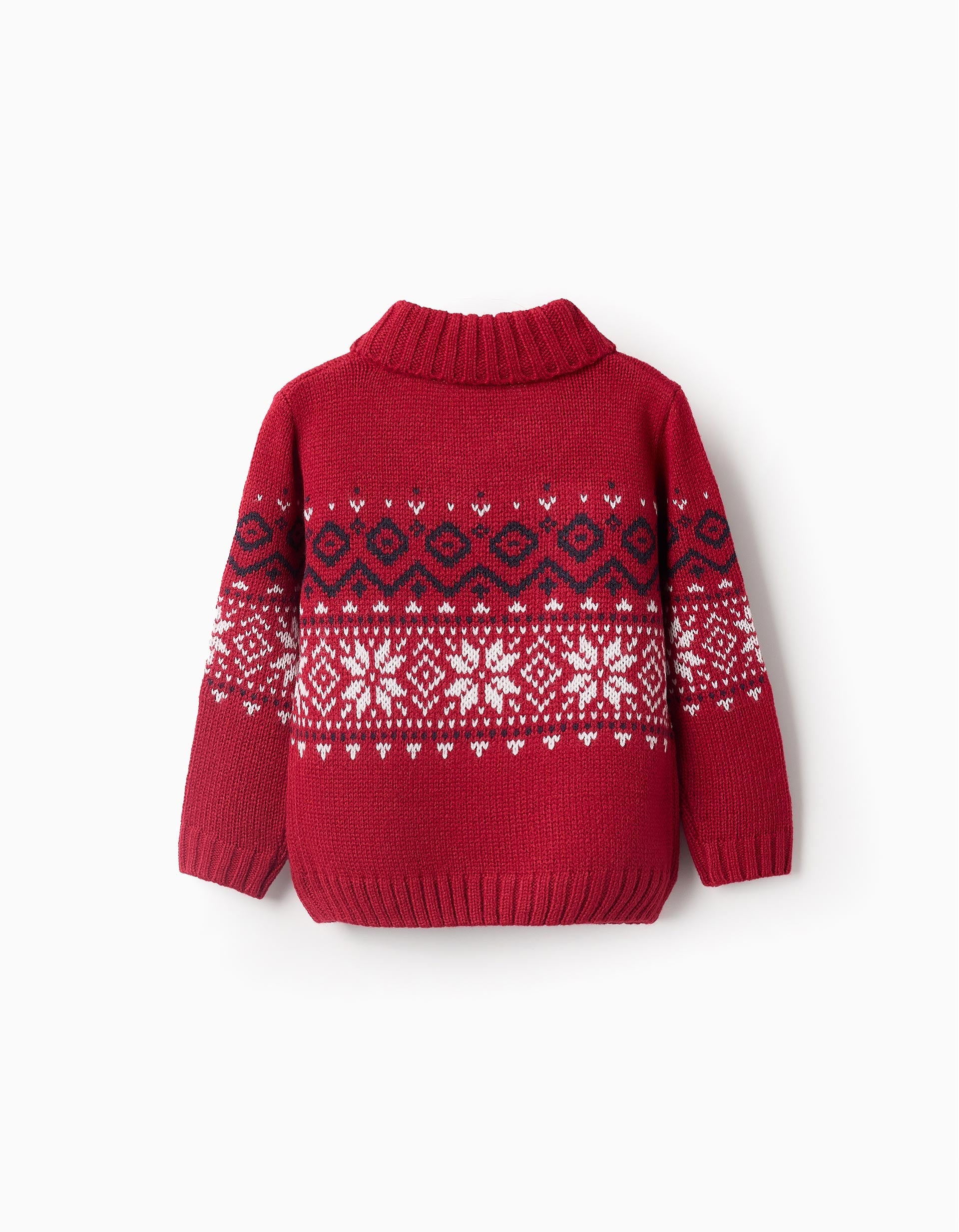 Jumper with Shawl Collar for Baby Boys, Red