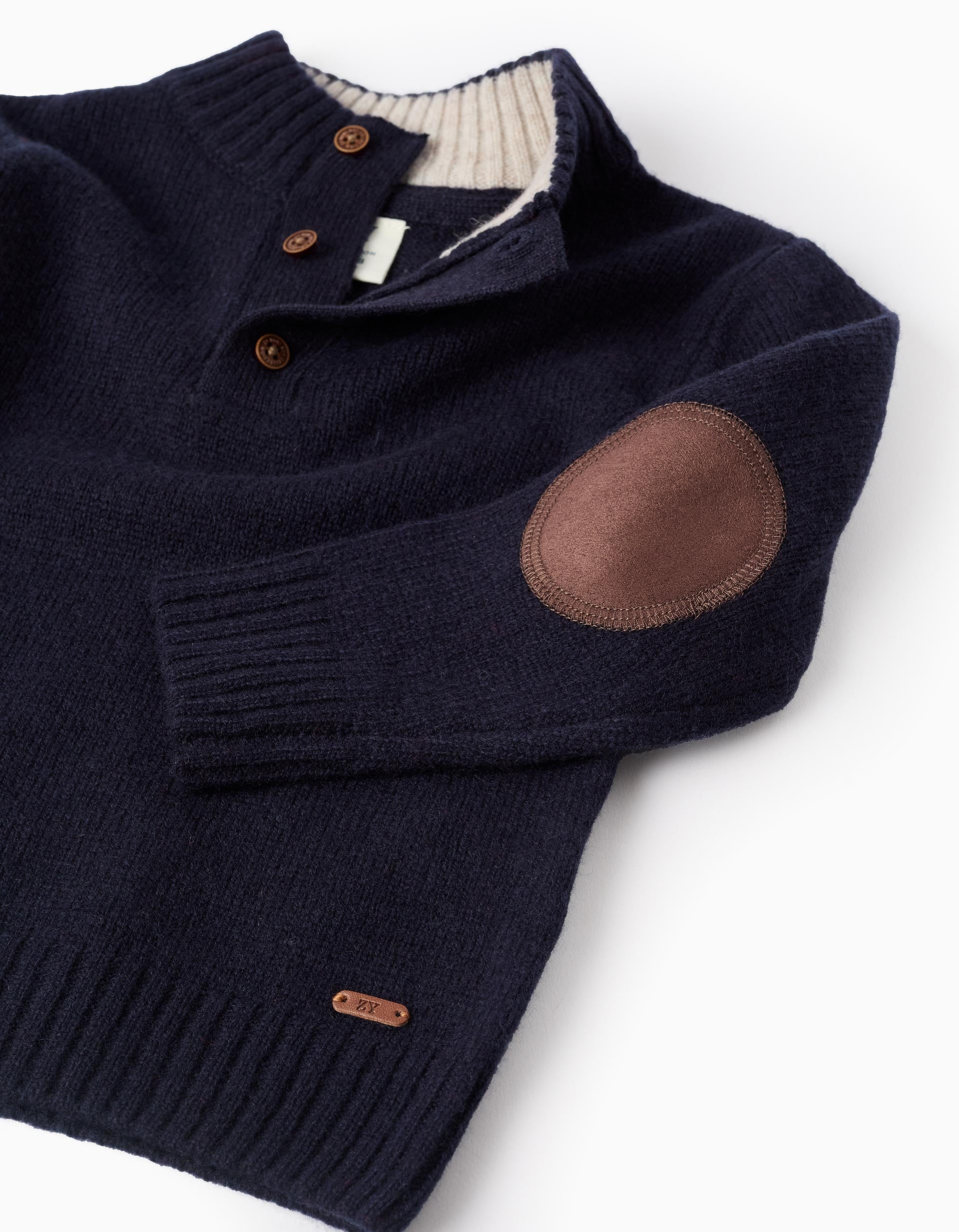 Wool Jumper for Baby Boys, Dark Blue
