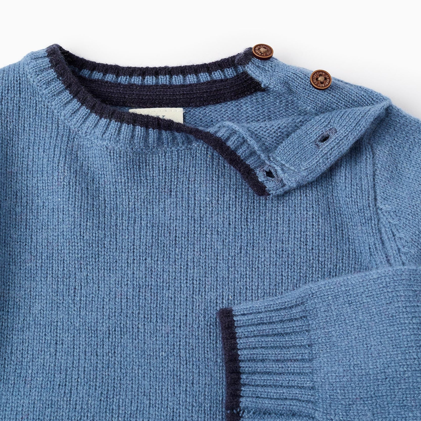 Jumper in Wool Blend for Baby Boys 'B&S', Blue