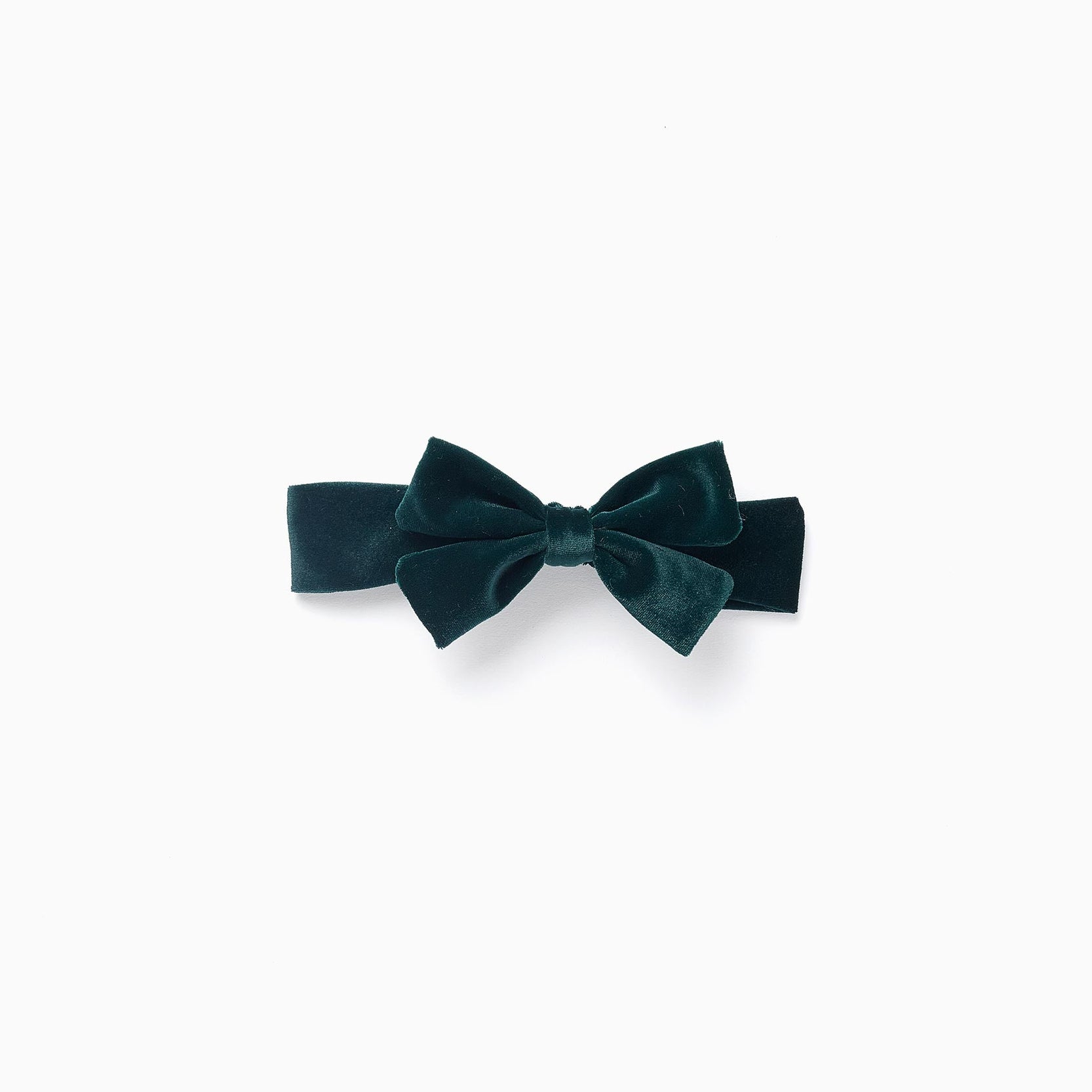 Hair Clip with Velvet Bow for Babies and Girls, Green