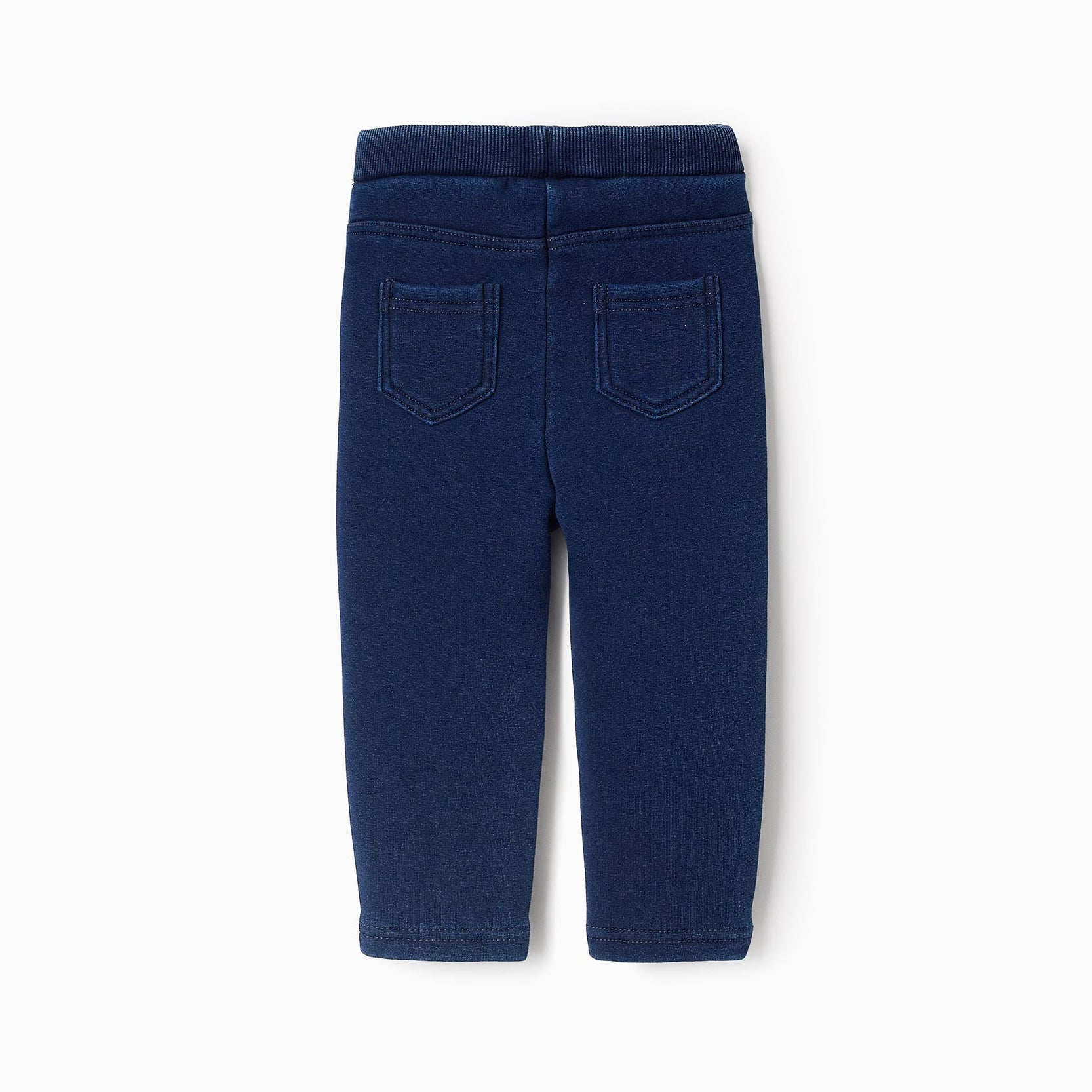 Thermal Effect Denim Jeggings for Baby Girls, Dark Blue