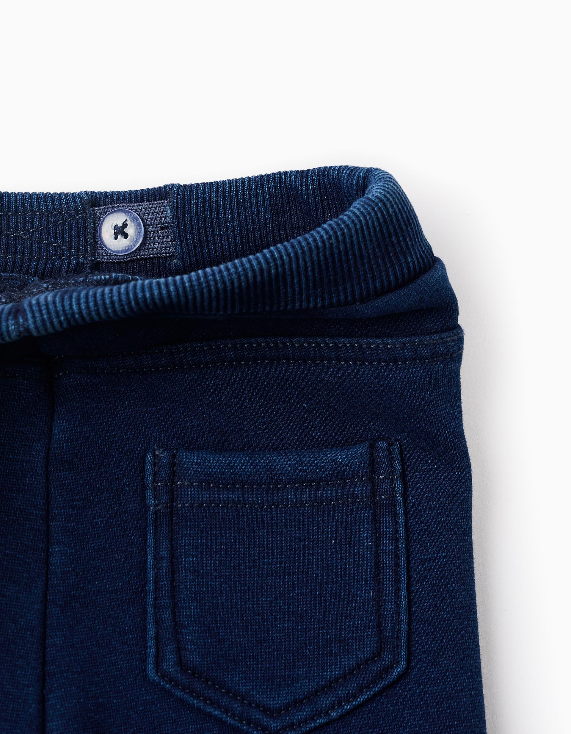 Thermal Effect Denim Jeggings for Baby Girls, Dark Blue