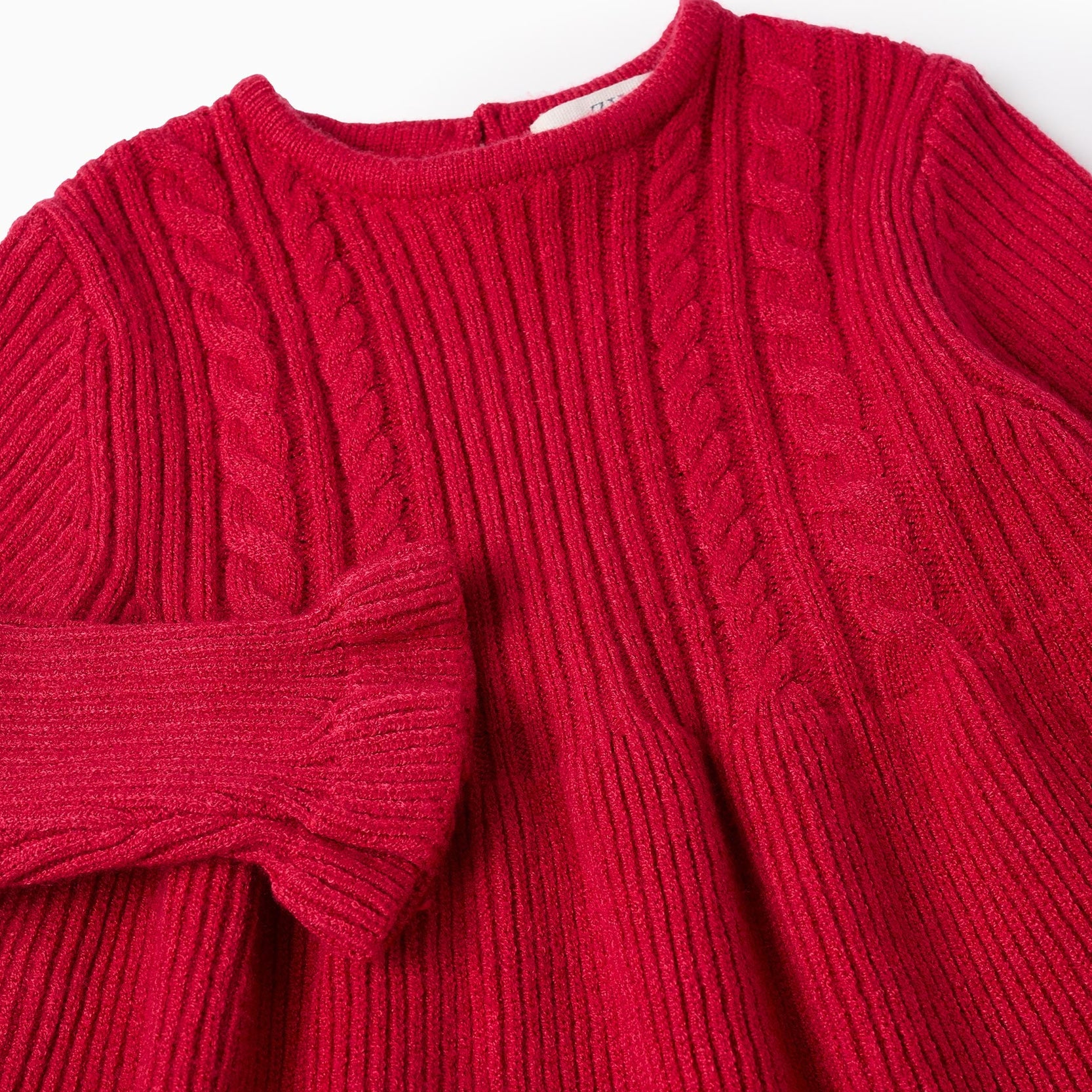 Ribbed Dress for Baby Girls, Red