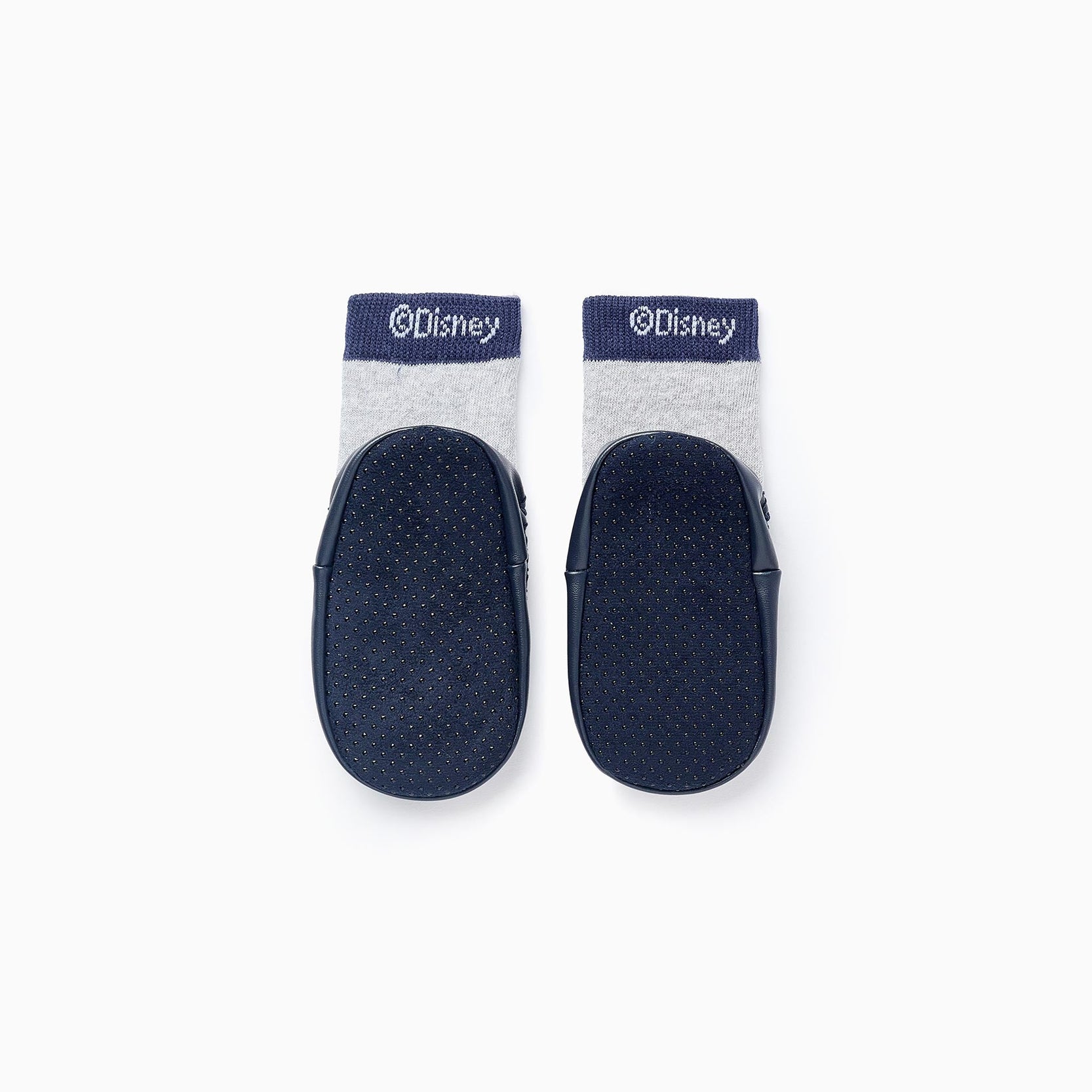 Socks-Slippers for Baby Boys 'Mickey & Donald', Blue/Grey