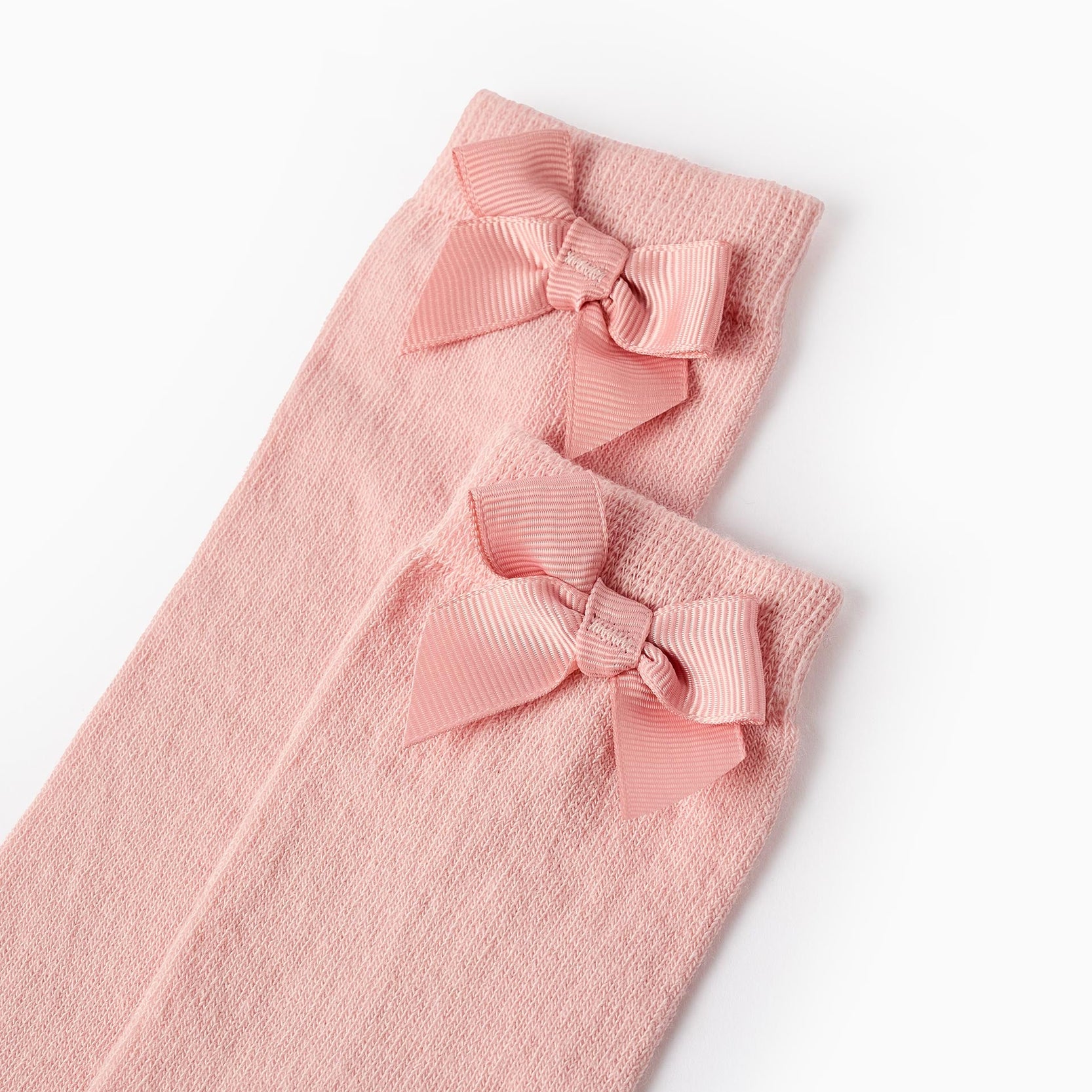 High Socks with Bow for Girls, Pink