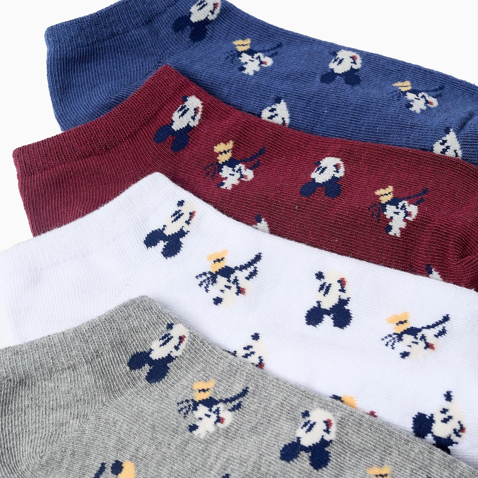 Pack of 4 Pairs of Socks for Boys 'Mickey & Friends', Multicolour