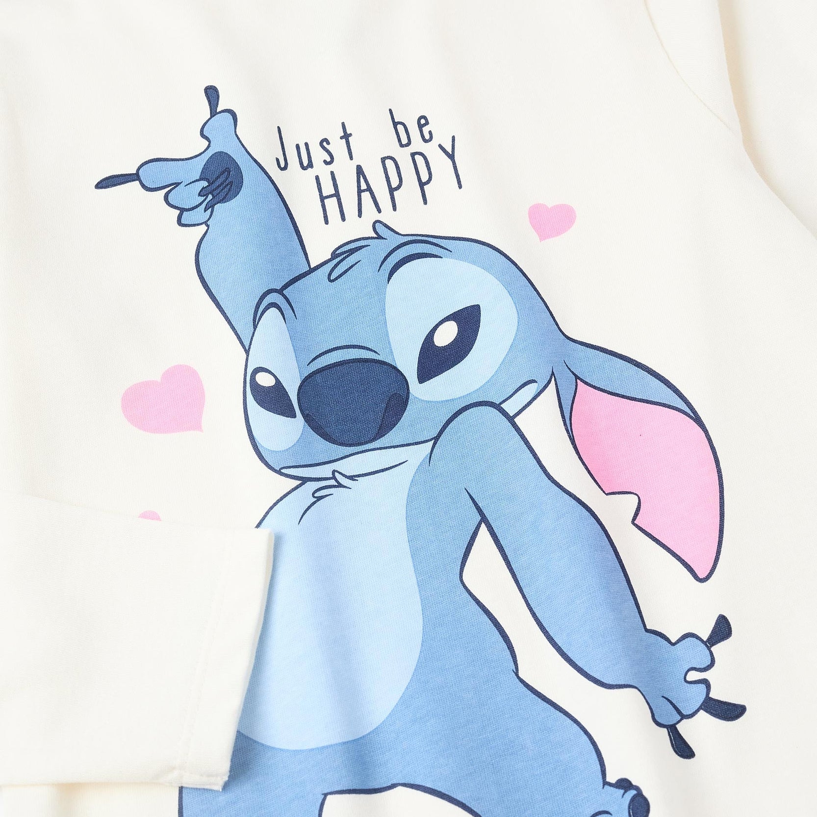 Long-sleeved T-shirt for Girls 'Happy Stitch', White