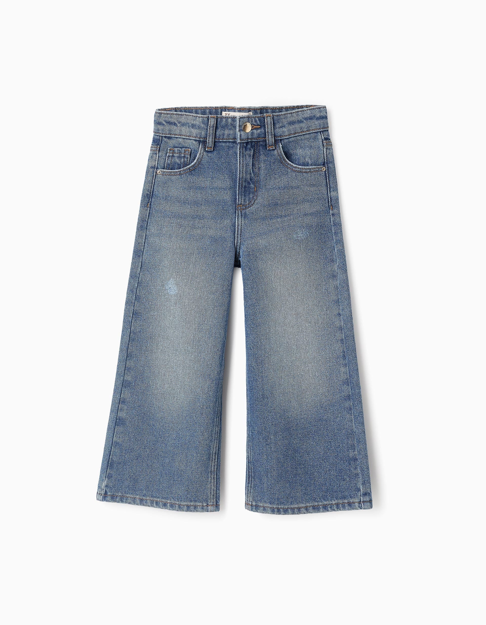 Denim Trousers for Girls 'Wide Leg', Blue