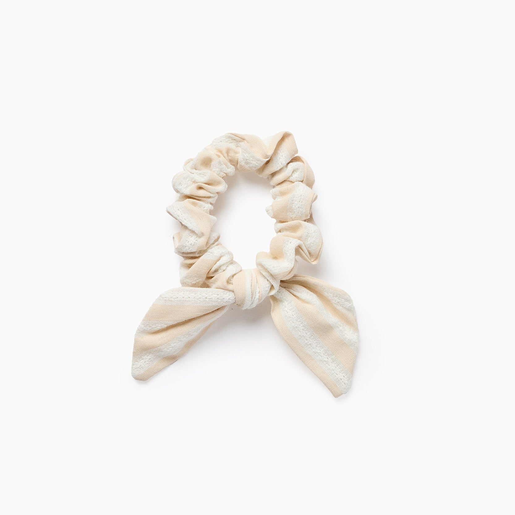 Scrunchie for Babies and Girls, White/Beige