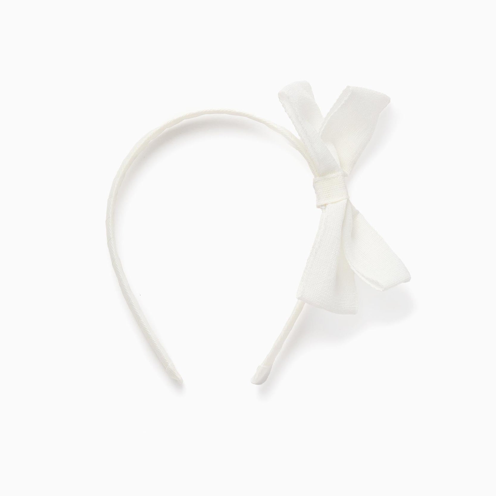 HEADBAND BOW, WHITE, ÚNICO-HAIR ACCESSORY -KID GIRL