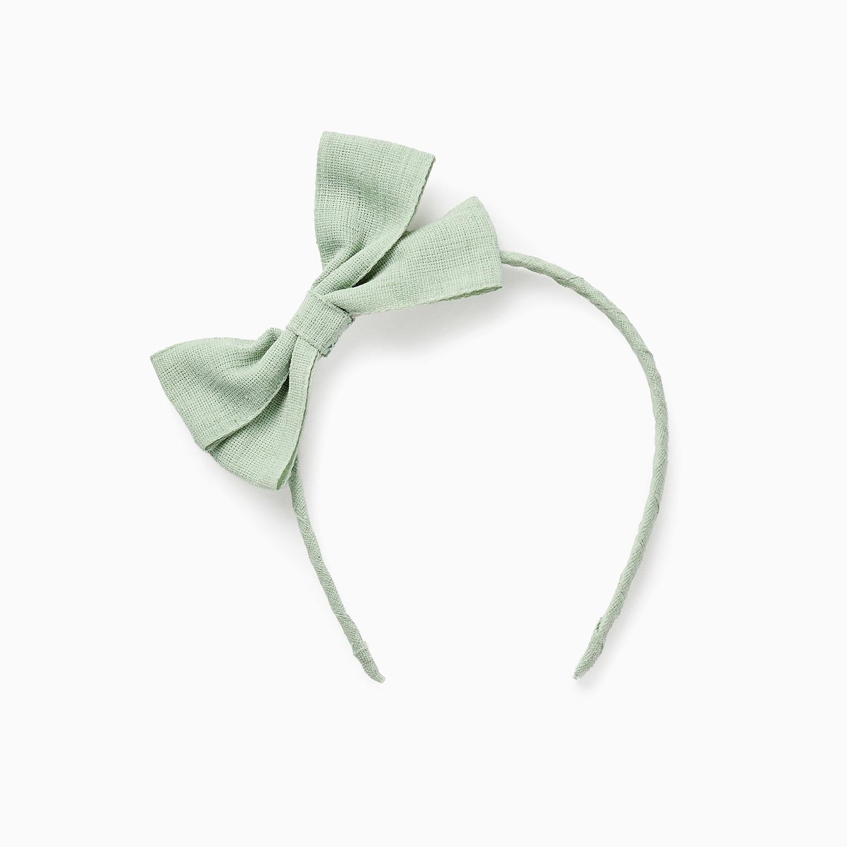 HEADBAND BOW, LIGHT MOSS GREEN, ÚNICO-HAIR ACCESSORY -KID GIRL