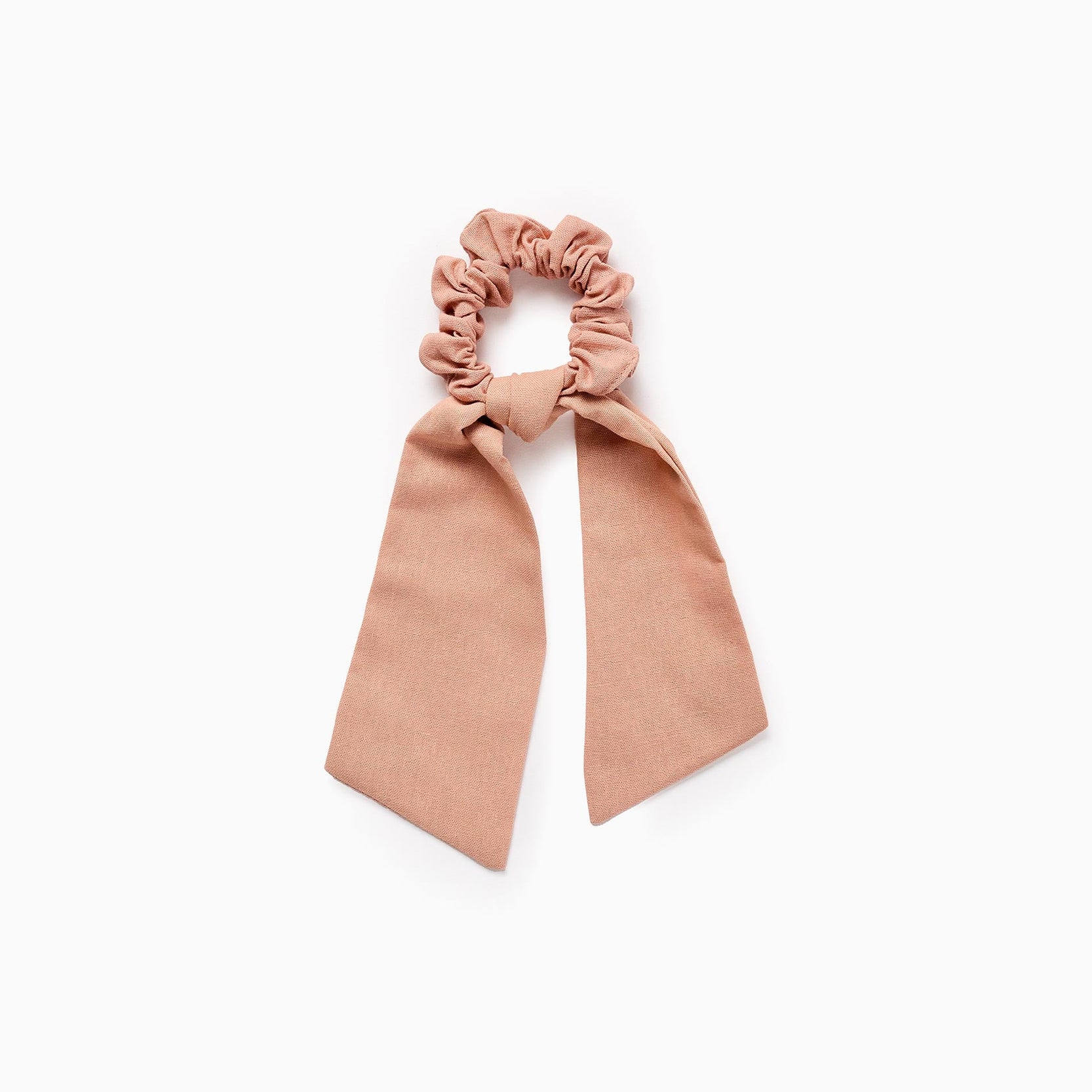 Scrunchie with Long Ribbons for Baby Girls and Girls, Pink
