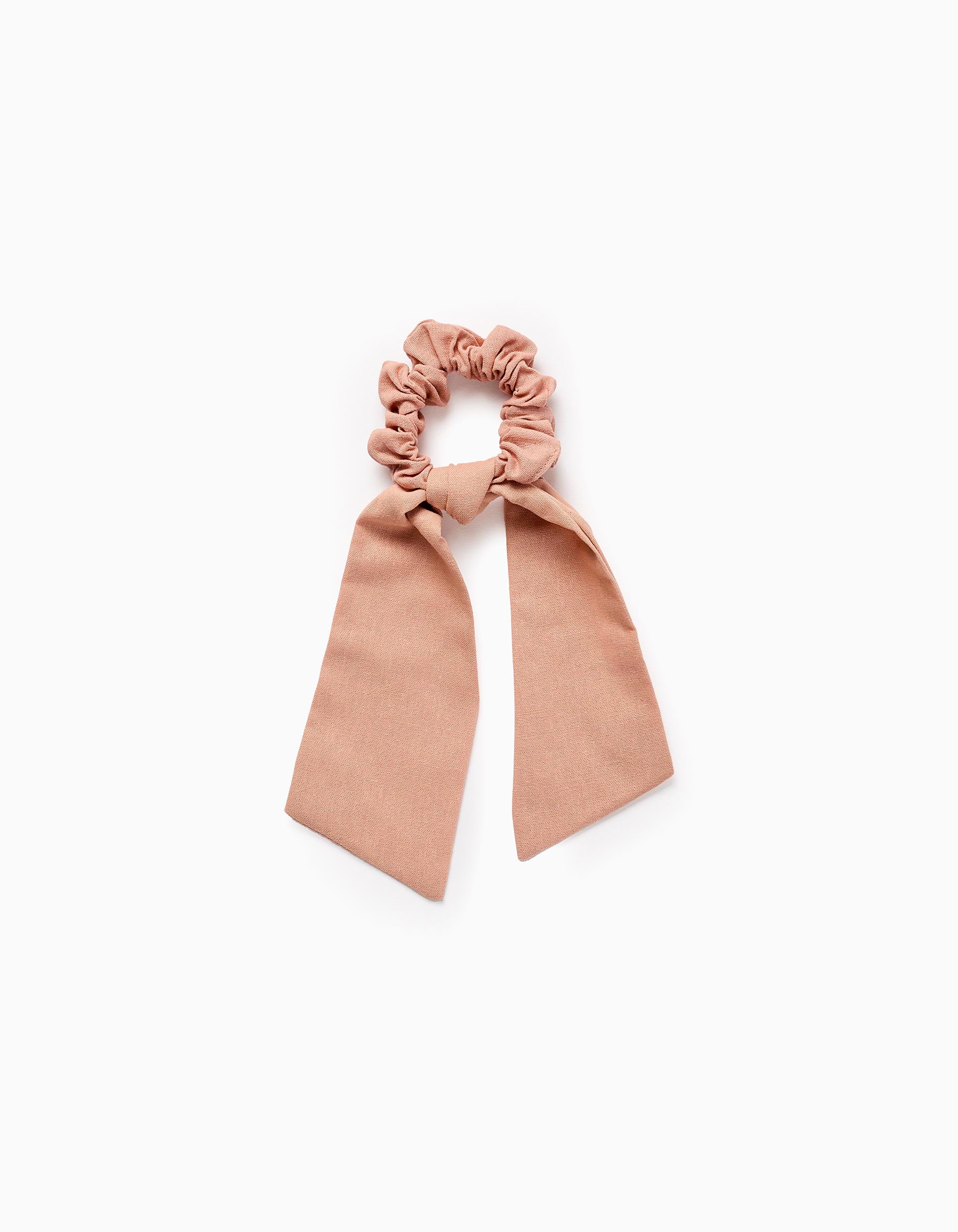 Scrunchie with Long Ribbons for Baby Girls and Girls, Pink